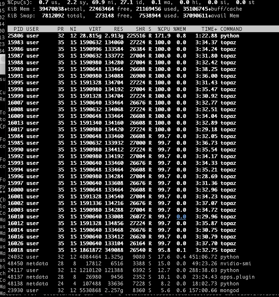 Cryosparc laggy and unresponsive when using Topaz